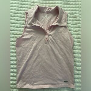 Bubble gum pink collared tank from Hollister 🍬🫧